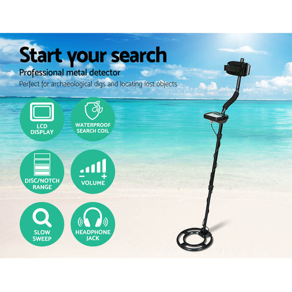 Metal Detector 240MM Deep Sensitive Waterproof Treasure Hunter Gold Digger