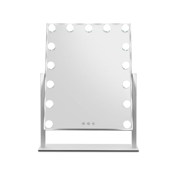Embellir Makeup Mirror 40X50cm Hollywood with Light Round 360� Rotation 15 LED