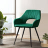 Artiss Set of 2 Caitlee Dining Chairs Kitchen Chairs Velvet Upholstered Green