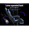 Artiss Gaming Office Chair Recliner Footrest Blue