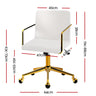 Velvet Office Chair Executive Fabric Computer Chairs Adjustable Work Study White