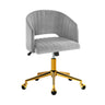 Velvet Office Chair Fabric Computer Chairs Adjustable Armchair Work Study Grey