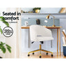 Velvet Office Chair Fabric Computer Chairs Armchair Vintage Work Study Home White