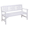 Gardeon Outdoor Garden Bench Wooden Chair 3 Seat Patio Furniture Lounge White