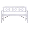 Gardeon Outdoor Garden Bench Wooden Chair 3 Seat Patio Furniture Lounge White