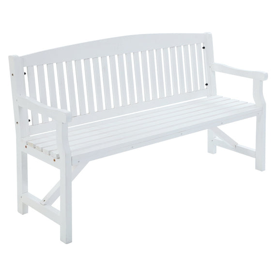 Gardeon 5FT Outdoor Garden Bench Wooden 3 Seat Chair Patio Furniture White