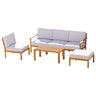 Gardeon 5-Seater Outdoor Sofa Set Wooden Lounge Setting 6PCS