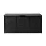 Gardeon Outdoor Storage Box 290L Lockable Organiser Garden Deck Shed All Black