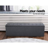 Artiss Storage Ottoman Blanket Box 140cm Linen Dark Grey