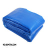 Aquabuddy Pool Cover 500 Micron 10.5x4.2m Silver Swimming Pool Solar Blanket 5.5m Blue Roller