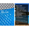 Aquabuddy Pool Cover 500 Micron 10.5x4.2m Silver Swimming Pool Solar Blanket 5.5m Blue Roller