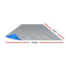 Aquabuddy Pool Cover 500 Micron 10.5x4.2m Swimming Pool Solar Blanket Blue Silver