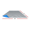 Aquabuddy Pool Cover 500 Micron 7x4m Swimming Pool Solar Blanket Blue Silver