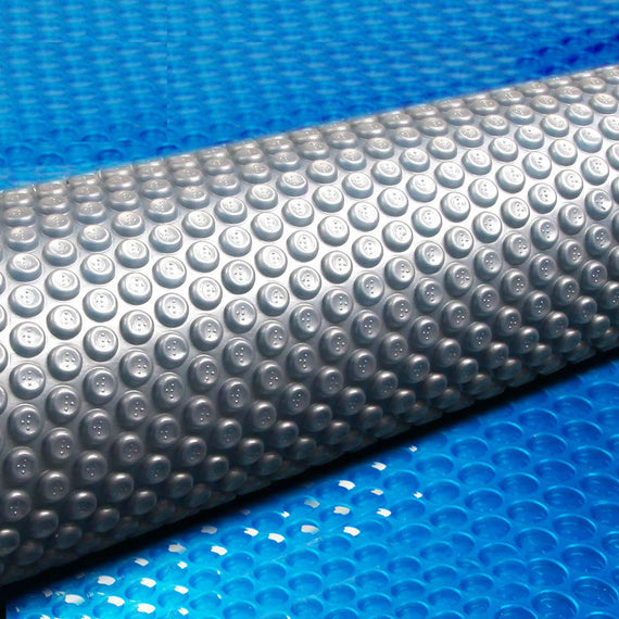 Aquabuddy Pool Cover 500 Micron 8.5x4.2m Swimming Pool Solar Blanket Blue Silver