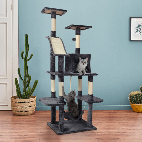 i.Pet Cat Tree 171cm Tower Scratching Post Scratcher Wooden Condo House Bed Toys