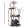 i.Pet Cat Tree 110cm Tower Scratching Post Scratcher Wood Condo House Bed Toys