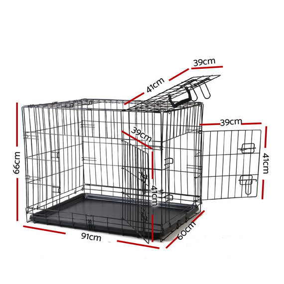 i.Pet 36" Dog Cage Crate Kennel 3 Doors