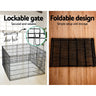 i.Pet 2x30" 8 Panel Dog Playpen Pet Fence Exercise Cage Enclosure Play Pen