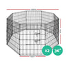 i.Pet 2x36" 8 Panel Dog Playpen Pet Fence Exercise Cage Enclosure Play Pen