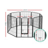 i.Pet 40" 8 Panel Dog Playpen Pet Exercise Cage Enclosure Fence Play Pen