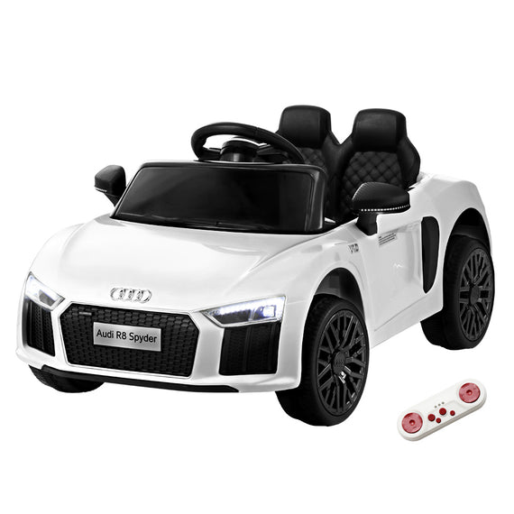 Kids Ride On Car Audi R8 Licensed Sports Electric Toy Cars White