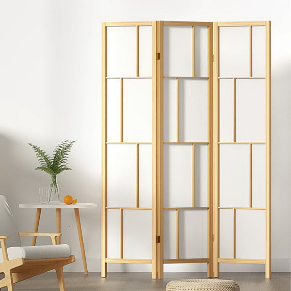 Artiss Ashton Room Divider Screen Privacy Wood Dividers Stand 3 Panel Natural