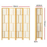 Artiss Ashton Room Divider Screen Privacy Wood Dividers Stand 4 Panel Natural