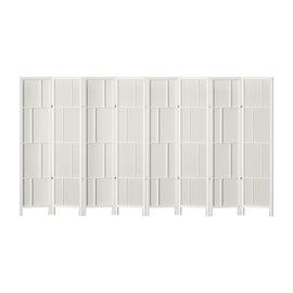 Artiss Ashton Room Divider Screen Privacy Wood Dividers Stand 8 Panel White