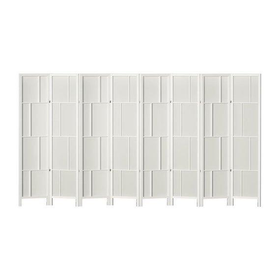 Artiss Ashton Room Divider Screen Privacy Wood Dividers Stand 8 Panel White