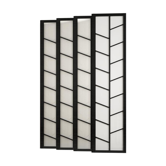 Artiss Room Divider Screen Privacy Wood Dividers Stand 8 Panel Archer Black
