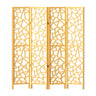 Artiss 4 Panel Room Divider Screen 162x170cm Clover Natural