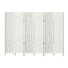 Artiss 6 Panel Room Divider Screen 244x170cm Clover White