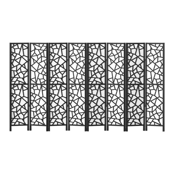 Artiss 8 Panel Room Divider Screen 325x170cm Clover Black