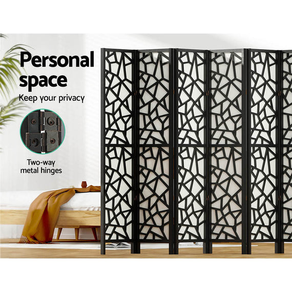 Artiss 8 Panel Room Divider Screen 325x170cm Clover Black