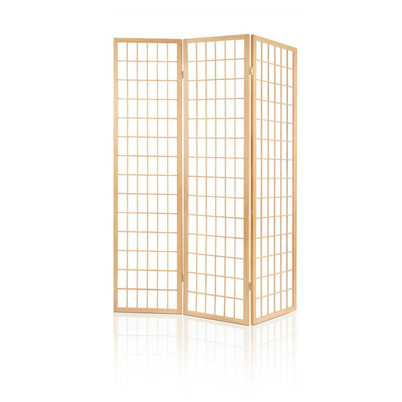 Artiss 3 Panel Room Divider Screen 131x179cm Natural