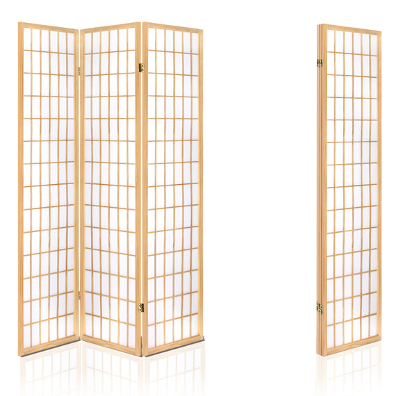 Artiss 3 Panel Room Divider Screen 131x179cm Natural