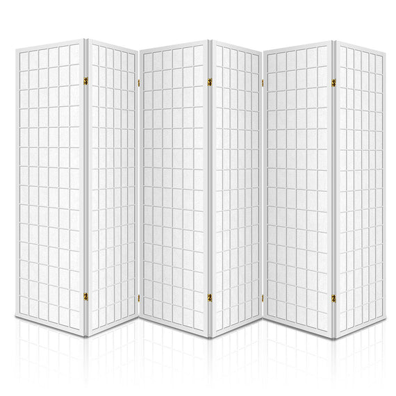 Artiss 6 Panel Room Divider Screen 261x179cm White