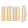 Artiss 6 Panel Room Divider Screen 265x179cm Nova Natural