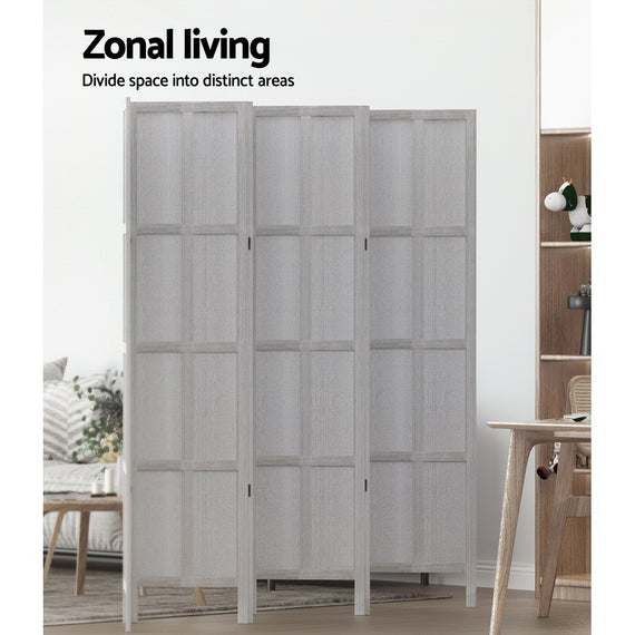 Artiss Jade Room Divider Screen Privacy Wood Dividers Stand 6 Panel White