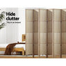 Artiss Jade Room Divider Screen Privacy Wood Dividers Stand 8 Panel Brown