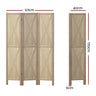 Artiss Silon Room Divider Screen Privacy Wood Dividers Stand 3 Panel Brown