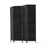 Artiss 4 Panel Room Divider Screen 163x170cm Woven Black