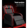 Artiss Recliner Chair Gaming Chair Leather Black Serik