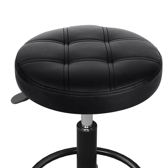 Artiss Salon Stool Round Swivel Chairs Black