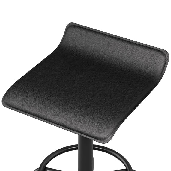 Artiss Salon Stool Square Swivel Chair Black