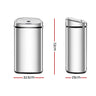 Devanti 50L Motion Sensor Bin Rubbish Automatic Silver