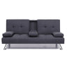 Artiss Sofa Bed 175CM Dark Grey Fabric