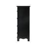 Artiss Vintage Bedside Table Chest 4 Drawers Storage Cabinet Nightstand Black