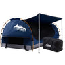 Weisshorn Double Swag Camping Swags Canvas Free Standing Dome Tent Dark Blue 4CM