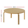 Artiss Coffee Table Round Side End Tables Bedside Furniture Wooden 90CM